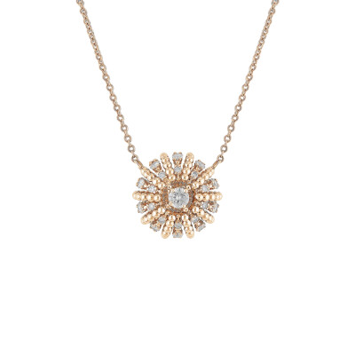 Pendentif Barth Monte-Carlo Oursin en or rose et diamants