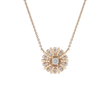 Pendentif Barth Monte-Carlo Oursin en or rose et diamants