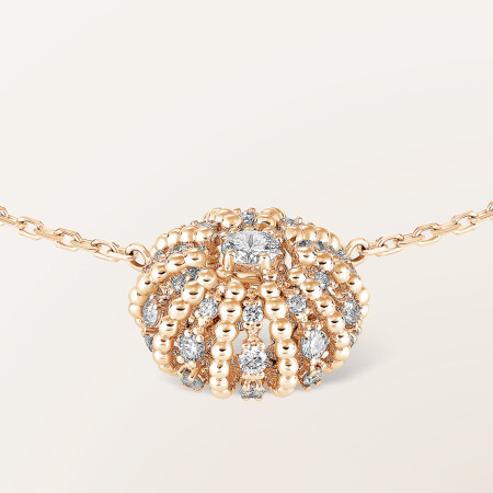 Pendentif Barth Monte-Carlo Oursin en or rose et diamants