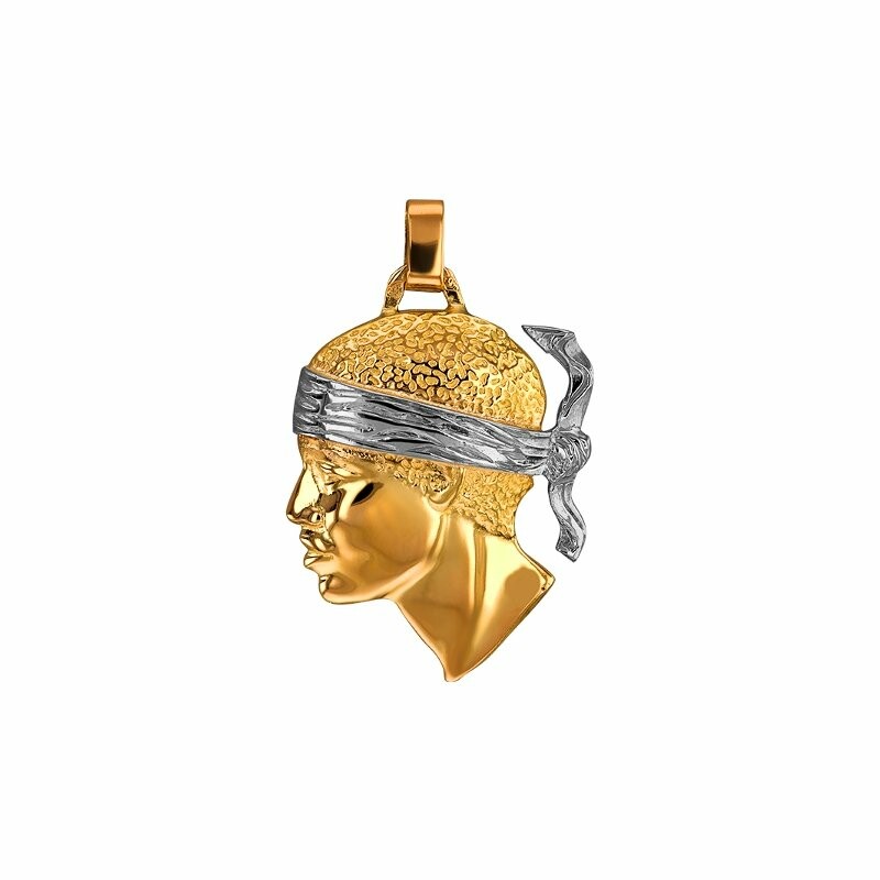 Pendentif En Argent Filigrane Tunisien - Poinçon Tête De Maure - Occasion Bon état