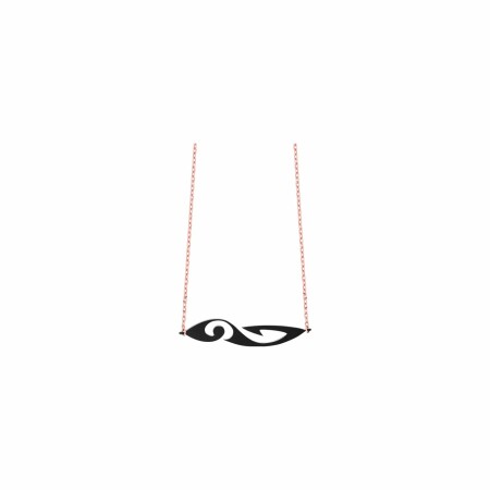 Akillis Tattoo pendant with chain, titanium and black DLC