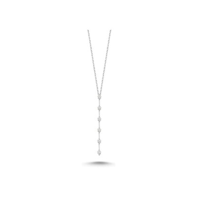 Pendentif en or blanc et diamants