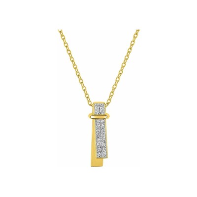 Collier Guy Laroche en plaqué or jaune et oxydes de zirconium