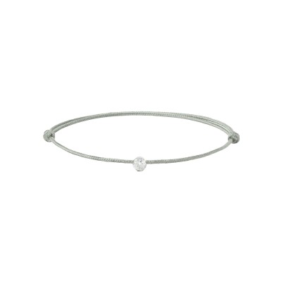 Bracelet PDPaola Fine Essentials en or blanc et diamant de synthèse