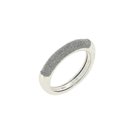 Bague Pesavento Basic en or blanc rhodié et poudre de diamants gris