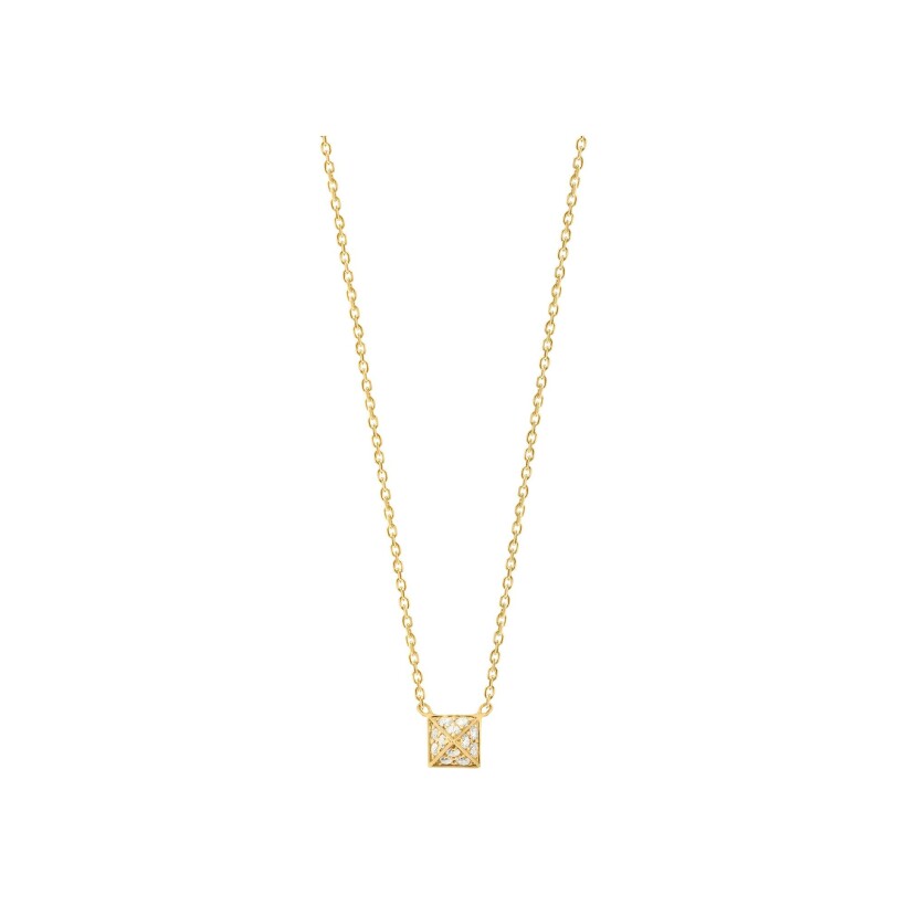 Collier Charlet Pyramide en or jaune et diamants