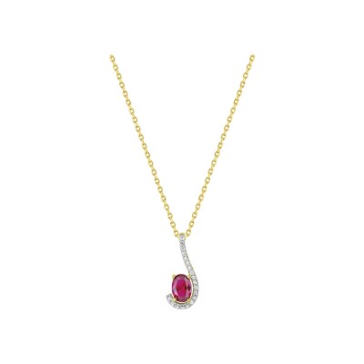 Collier en plaqué or et oxyde de zirconium