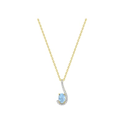 Collier en plaqué or et oxyde de zirconium