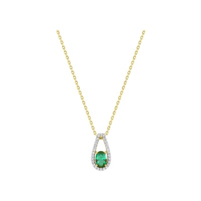Collier en plaqué or et oxyde de zirconium