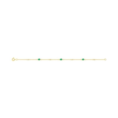 Bracelet en plaqué or et oxyde de zirconium