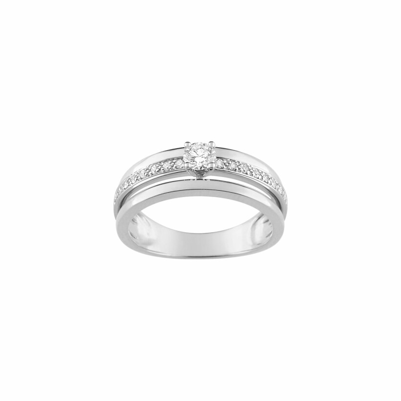 Bague en or blanc et diamants 0.29ct