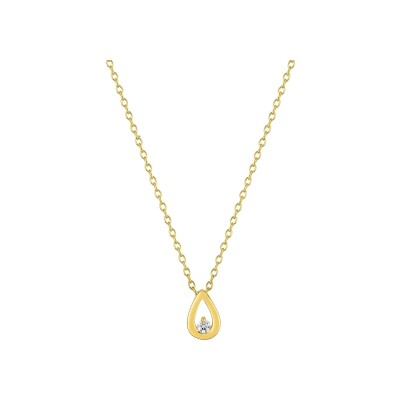 Collier en plaqué or et oxyde de zirconium