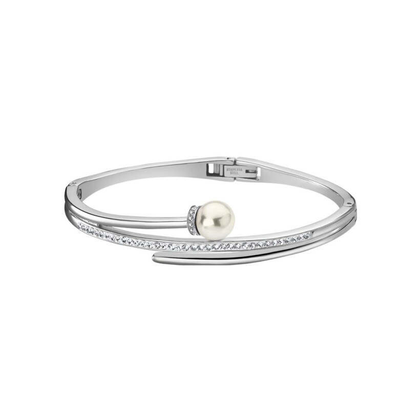 Bracelet Lotus Bliss en acier et perle