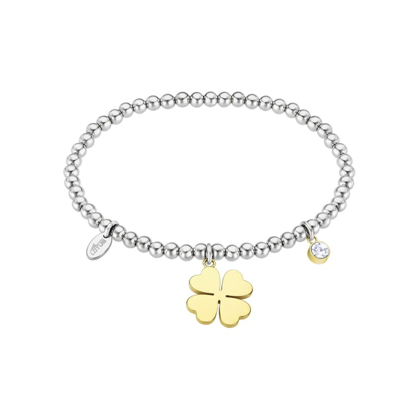 Bracelet Lotus Millennial en acier et métal doré