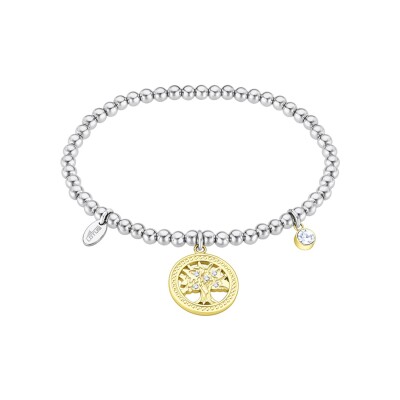 Bracelet Lotus Millennial en acier et métal doré