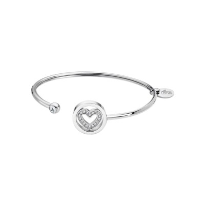 Bracelet Lotus Bliss en acier et oxydes de zirconium