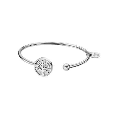 Bracelet Lotus Rainbow en acier et oxydes de zirconium