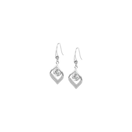 Boucles d'oreilles Lotus Glam en argent et oxydes de zirconium