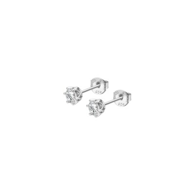 Boucles d'oreilles Lotus Essentials en argent et oxydes de zirconium