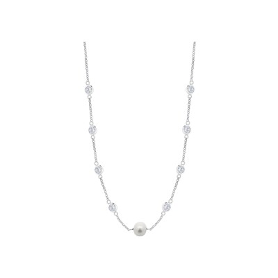 Collier Lotus Pearls chaîne en argent