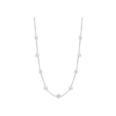 Collier Lotus Pearls chaîne en argent