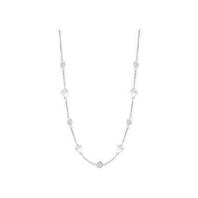 Collier Lotus Moments coeur en argent