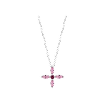 Collier Lotus Colors fleur en argent