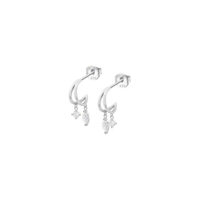Boucles d'oreilles Lotus Trendy en argent