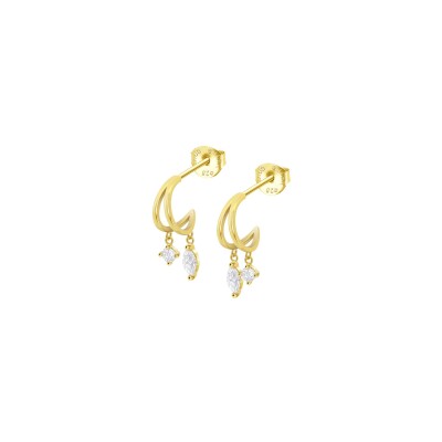 Boucles d'oreilles Lotus Trendy en argent