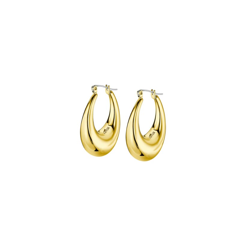 Boucles d'oreilles Lotus Urban Woman en acier doré