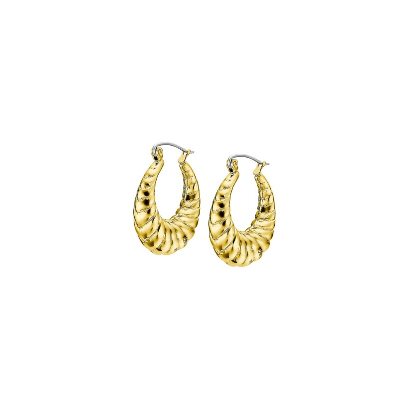 Boucles d'oreilles Lotus Urban Woman en acier doré