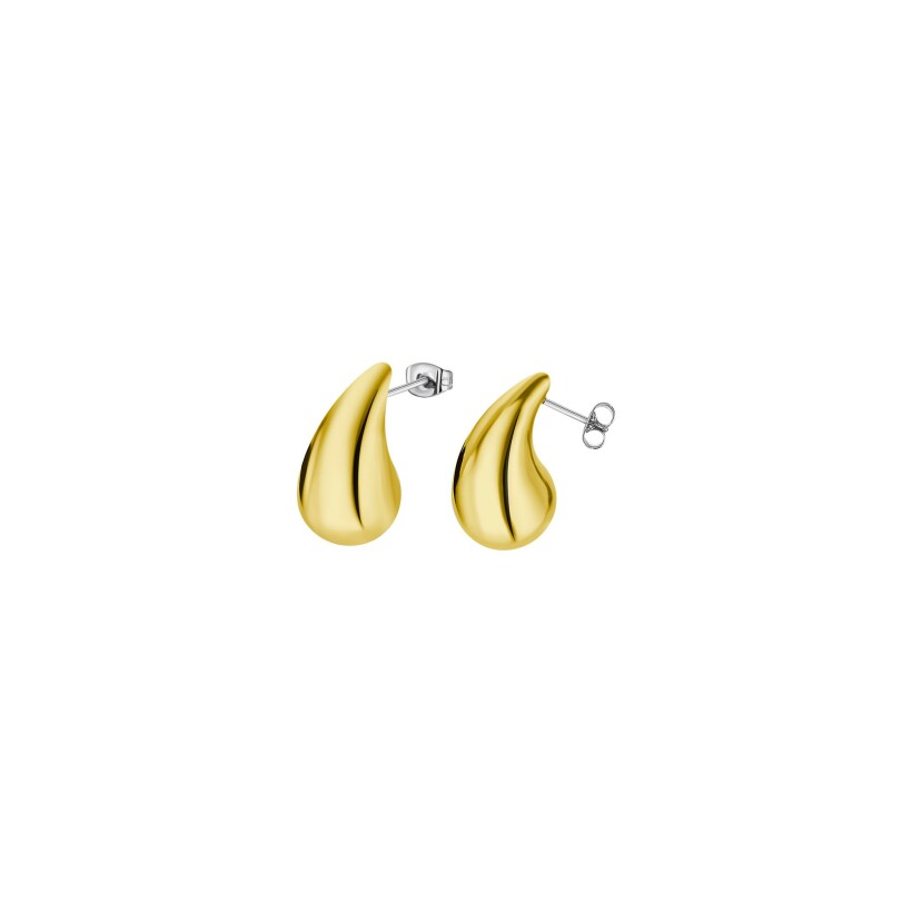 Boucles d'oreilles Lotus Urban Woman en acier doré