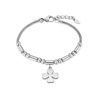 Bracelet Lotus Style Iconic trèfle en acier