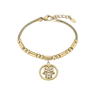 Bracelet Lotus Style Iconic main de fatima en acier