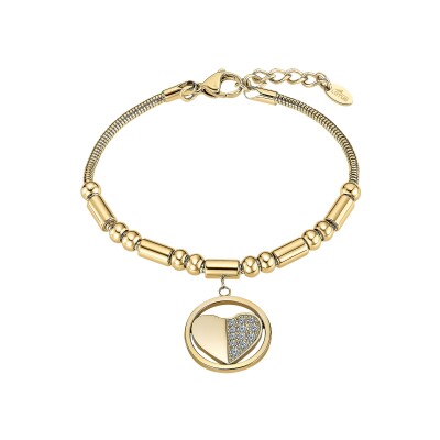 Bracelet Lotus Style Iconic coeur en acier