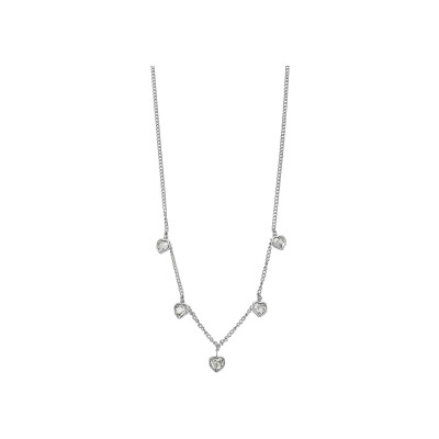 Collier Lotus Style Essentials coeur en acier