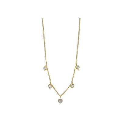 Collier Lotus Style Essentials coeur en acier
