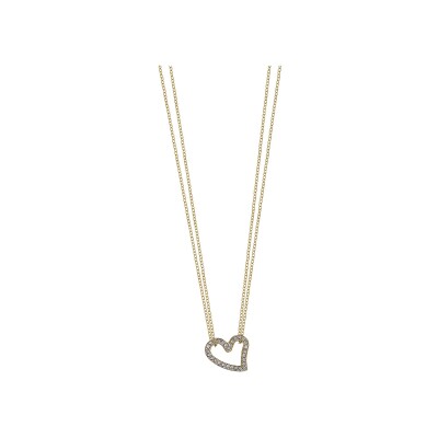Collier Lotus Style Essentials coeur en acier
