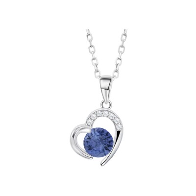 Collier Lotus Moments coeur en argent