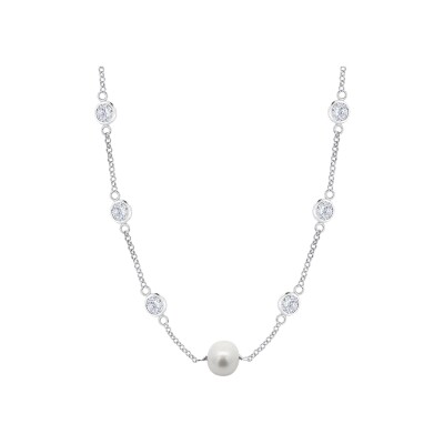 Collier Lotus Pearls chaîne en argent