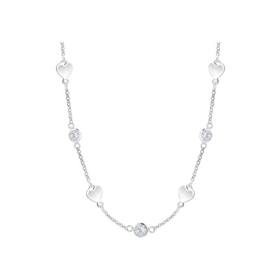 Collier Lotus Moments coeur en argent