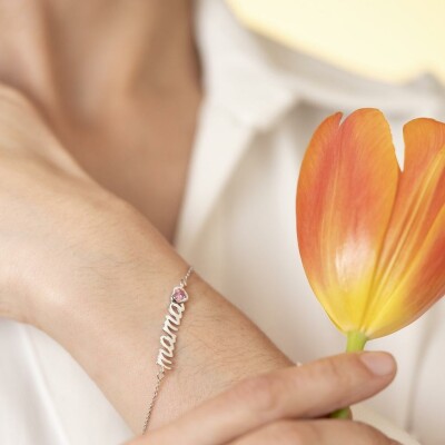 Bracelet Lotus Silver Mother's Love Maman en argent