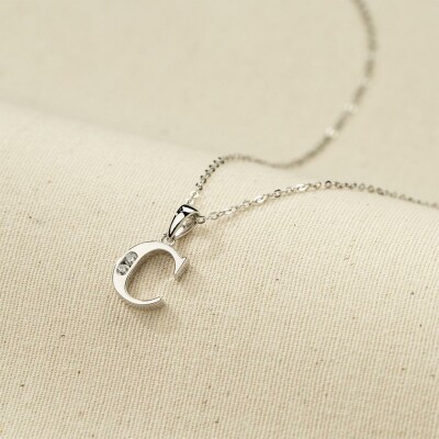 Collier Lotus Silver Letters Trendy en argent