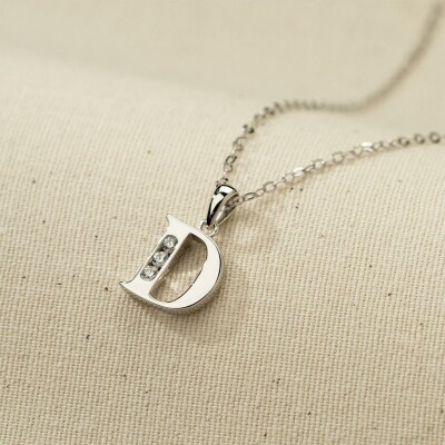 Collier Lotus Silver Letters Trendy en argent