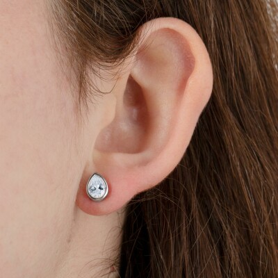 Boucles d'oreilles Lotus Silver Essentials en argent