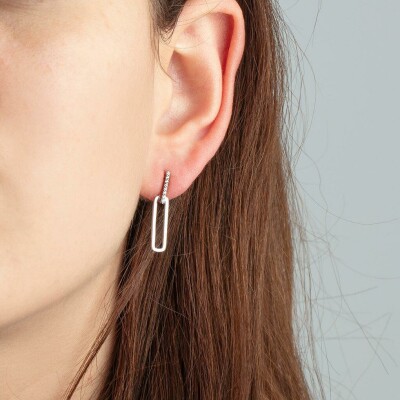 Boucles d'oreilles Lotus Silver Glam en argent