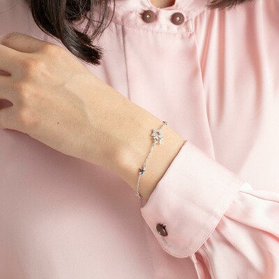 Bracelet Lotus Silver Mystic Étoile en argent