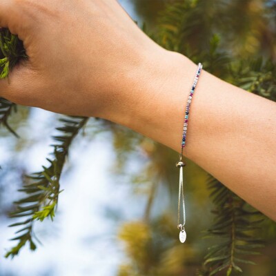 Bracelet Lotus Silver Rainbow en argent