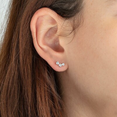 Boucles d'oreilles Lotus Silver Essentials en argent