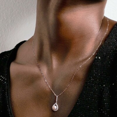 Collier Lotus Silver Pearls en argent